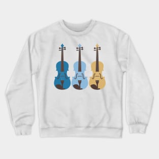 A Serenade of Strings in Blue and Gold Crewneck Sweatshirt